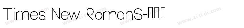 Times New RomanS字体转换
